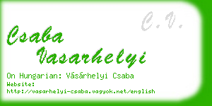csaba vasarhelyi business card