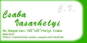 csaba vasarhelyi business card